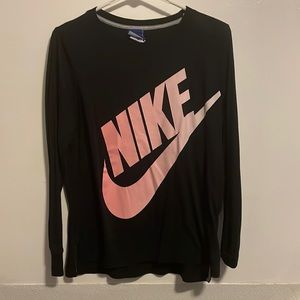Long sleeve Nike shirt pink ombre Nike sign PRICE DROPPED!!
